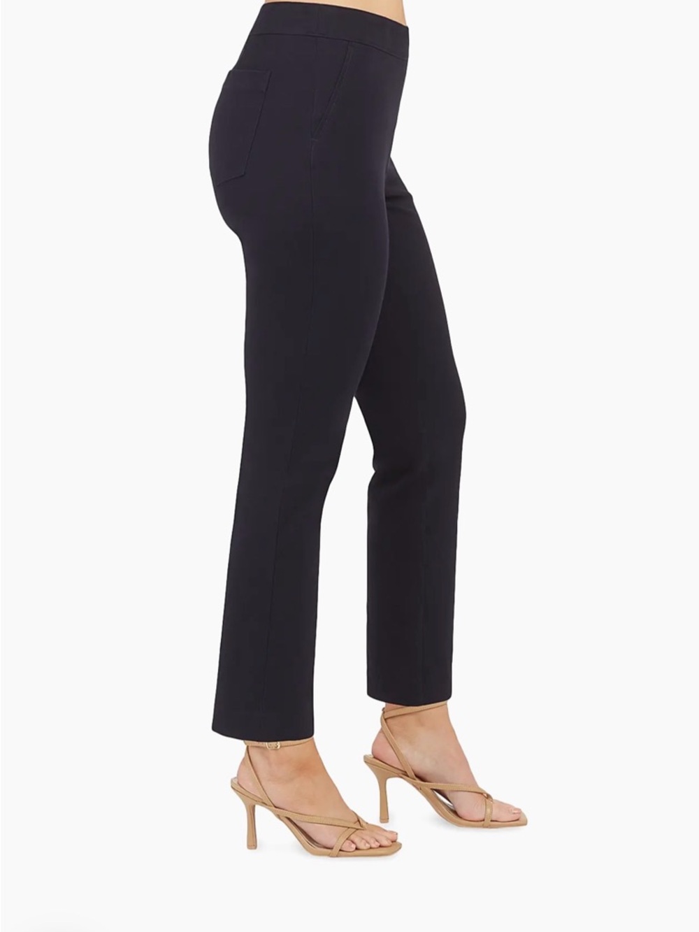 Spanx Polished Slim-Fit Black Pants (L)
